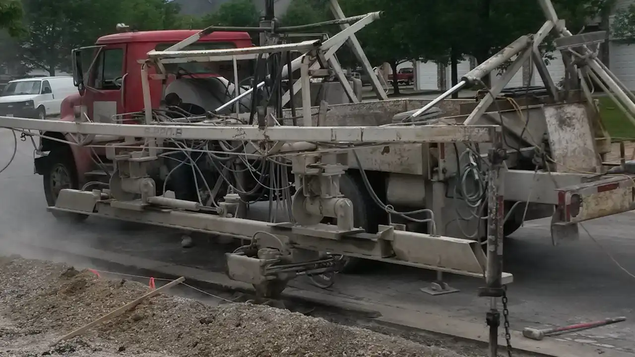 heavy machinery used for asphalt paving Grayslake