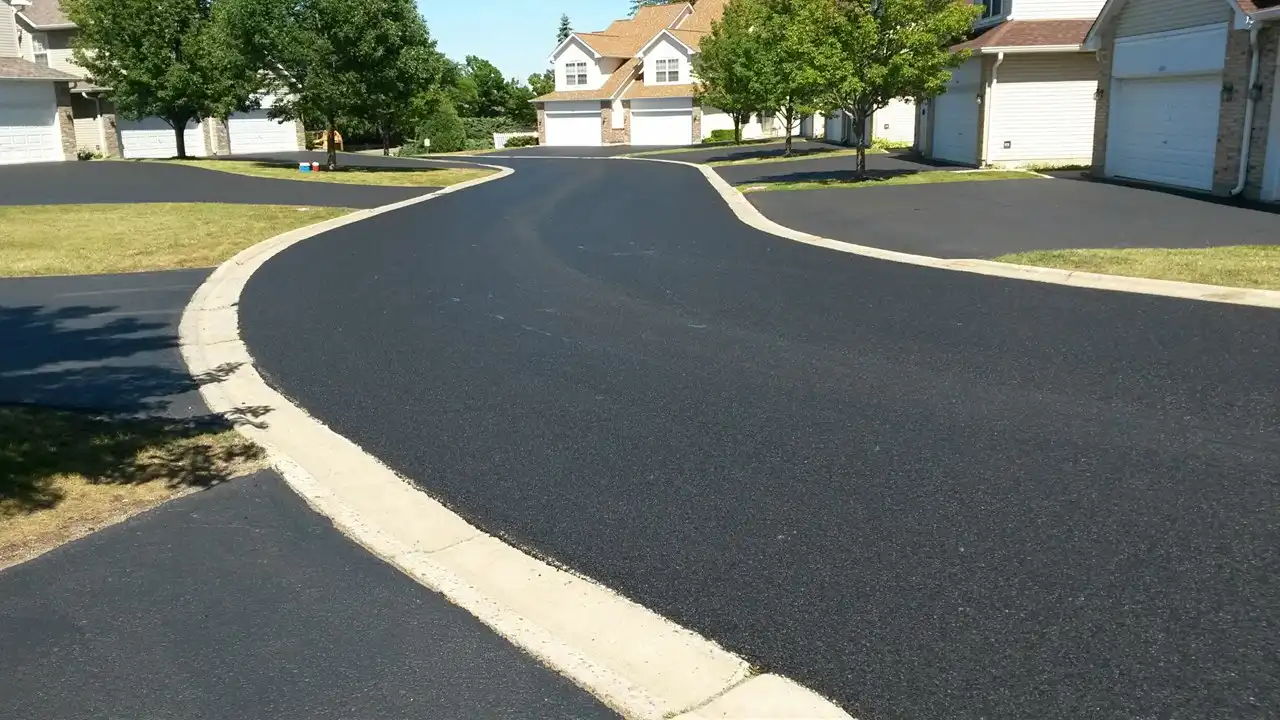new asphalt driveway Grayslake