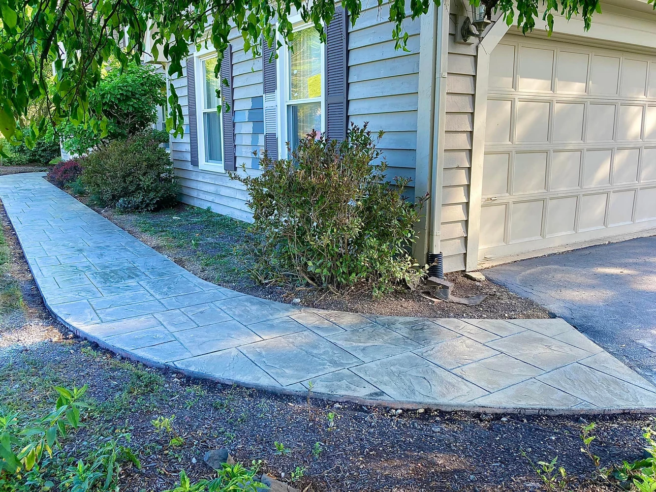 new stone path made by paving contractors Grayslake
