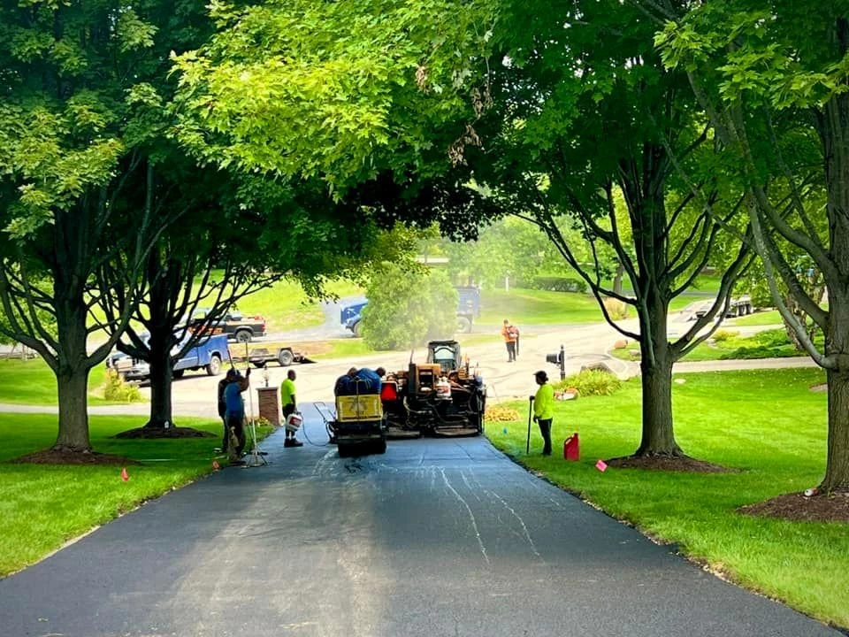 road paving by paving contractors Grayslake