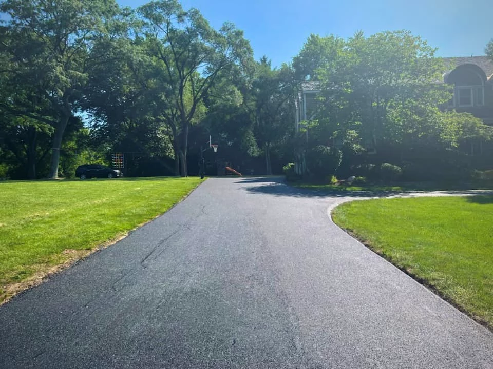 paved asphalt by paving contractors Grayslake