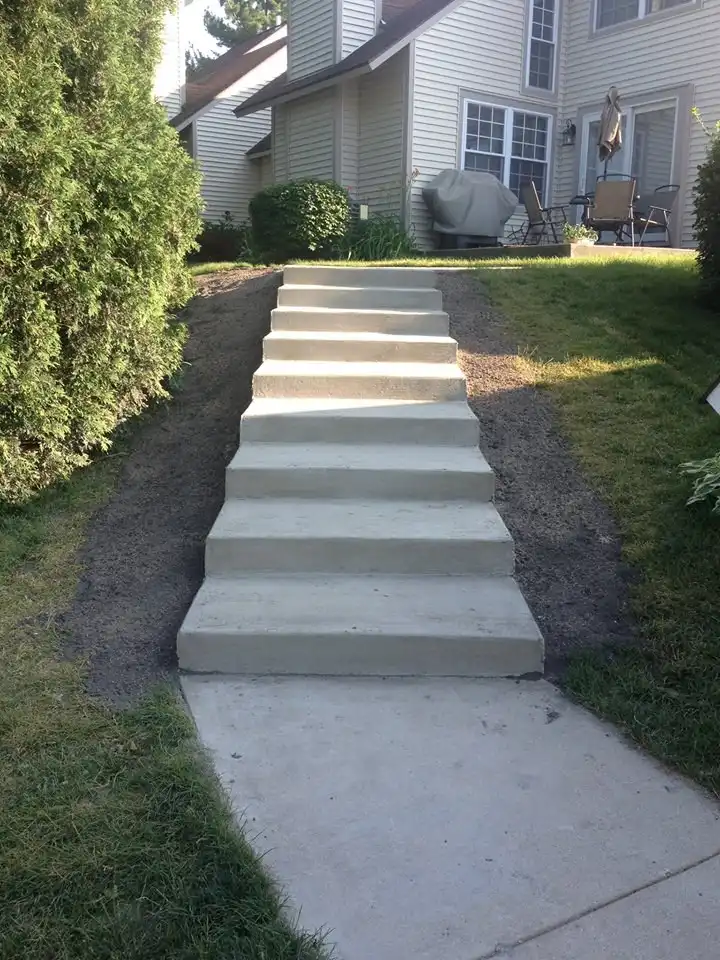 stone stairs made by paving contractors Grayslake
