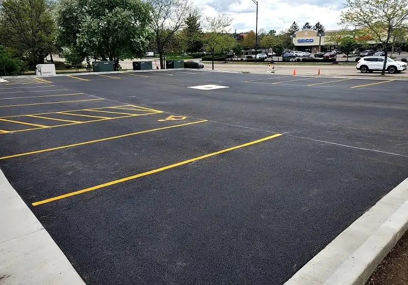 new parking lot striping Grayslake